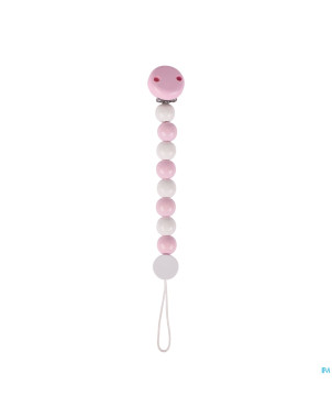 Heimess attache sucette bois pastel roze   h732340