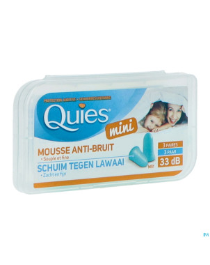 Quies protection auditive mousse mini 3 paires