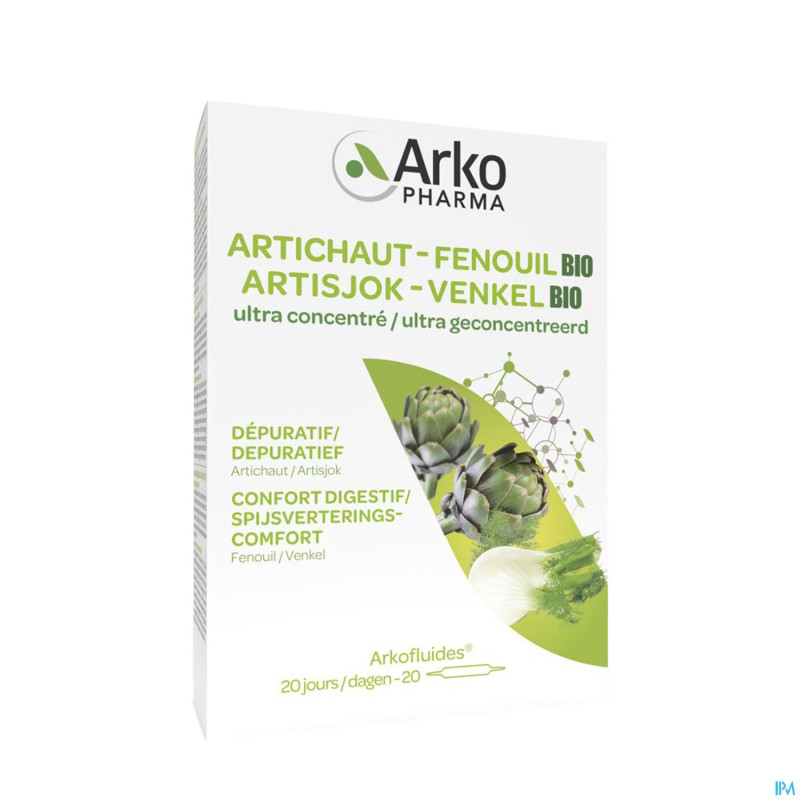 Arkofluide artichaut fenouil bio amp 20