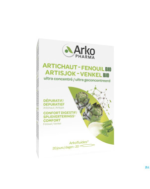 Arkofluide artichaut fenouil bio amp 20