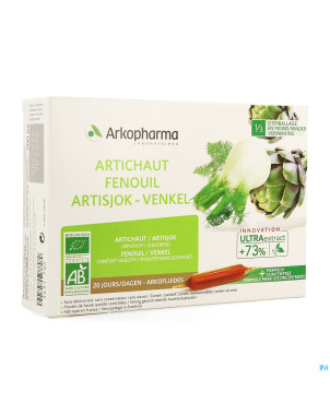 Arkofluide artichaut fenouil bio amp 20