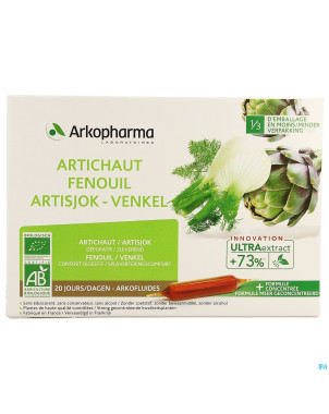 Arkofluide artichaut fenouil bio amp 20