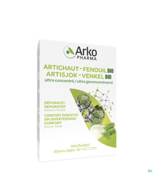 Arkofluide artichaut fenouil bio amp 20