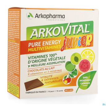 Arkovital pure energy junior    carre chocolat 15