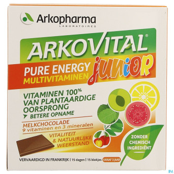 Arkovital pure energy junior    carre chocolat 15