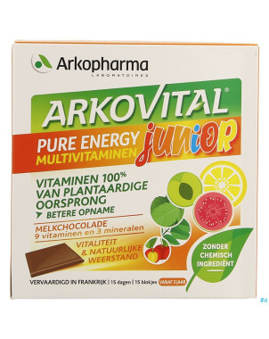 Arkovital pure energy junior    carre chocolat 15