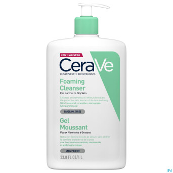 Cerave nettoyant moussant pompe fl 1l