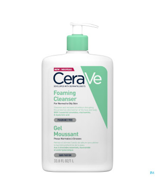 Cerave nettoyant moussant pompe fl 1l