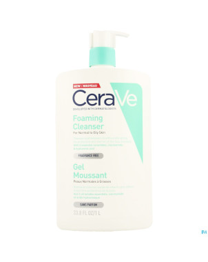 Cerave nettoyant moussant pompe fl 1l