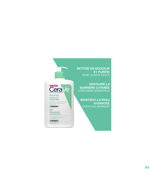 Cerave nettoyant moussant pompe fl 1l