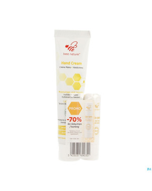 Bee nature creme mains 40ml + soin levres 4,5g 70%