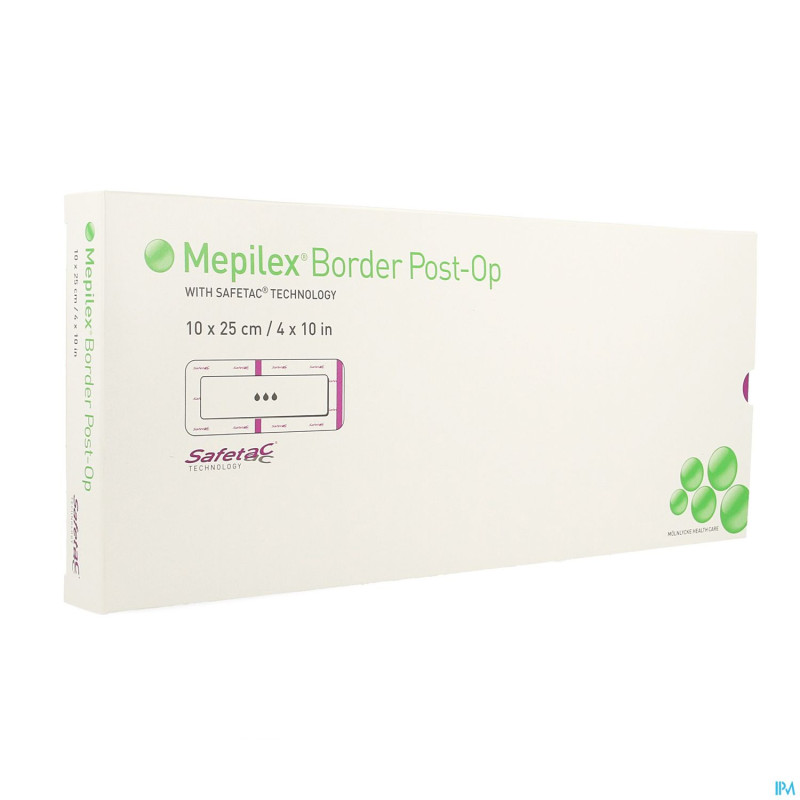 Mepilex border post-op pans    10x25cm 5 496455