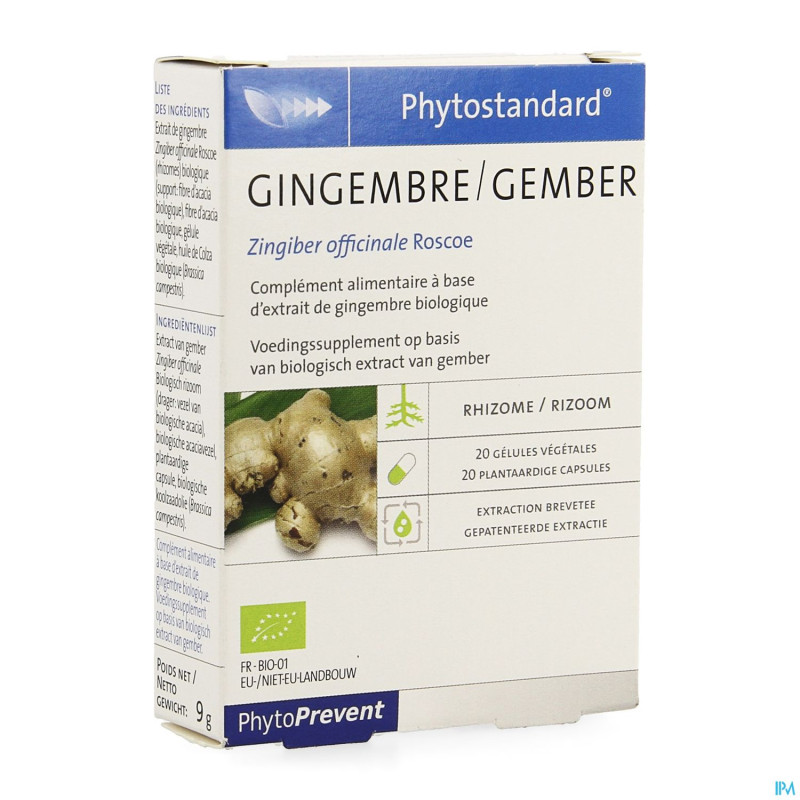 Phytostandard gingembre    caps 20