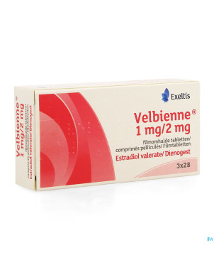 Velbienne 1mg/2mg comp pell  3 x 28