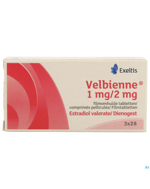 Velbienne 1mg/2mg comp pell  3 x 28