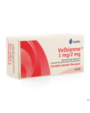 Velbienne 1mg/2mg comp pell  6 x 28