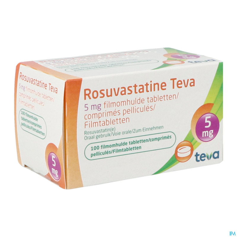 Rosuvastatine teva  5mg comp pell 100