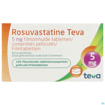 Rosuvastatine teva  5mg comp pell 100