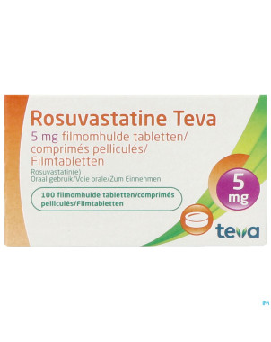 Rosuvastatine teva  5mg comp pell 100