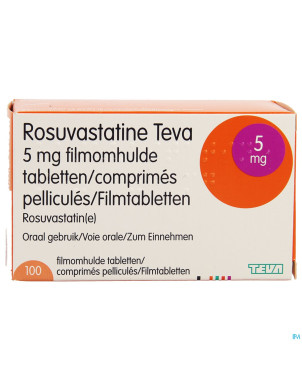Rosuvastatine teva  5mg comp pell 100