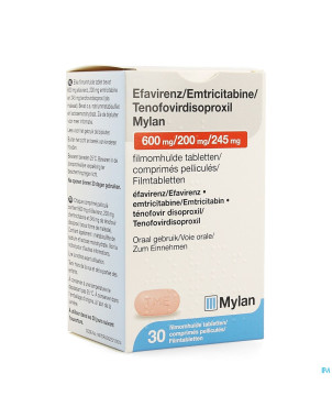 Efavirenz/emtric./tenofovir.mylan 600/200/245mg 30