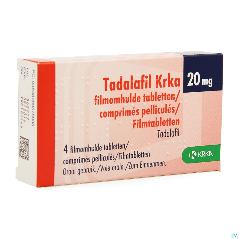 Tadalafil krka comp pell  4 x 20mg