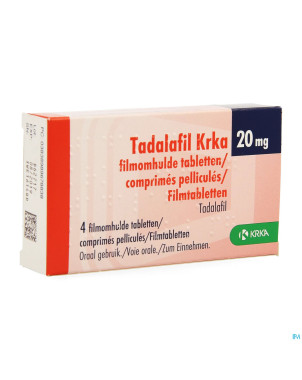Tadalafil krka comp pell  4 x 20mg
