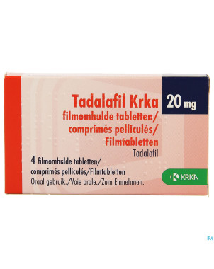 Tadalafil krka comp pell  4 x 20mg