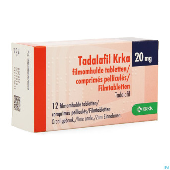 Tadalafil krka comp pell 12 x 20mg