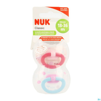 Nuk sucettes 3 classic fille +18m 2