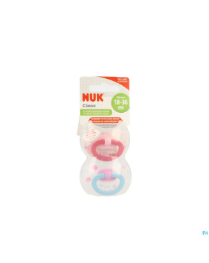 Nuk sucettes 3 classic fille +18m 2