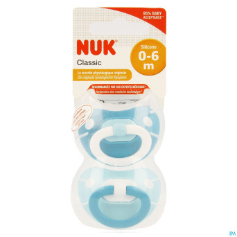 Nuk sucettes 1 classic fashion garcon 0-6m 2