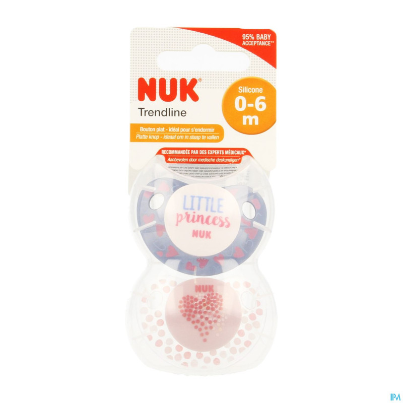 Nuk sucettes 1 trendline day fille 0-6m 2