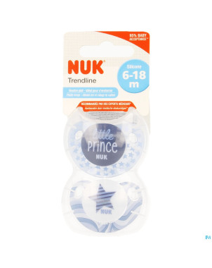 Nuk sucettes 2 trendline day garcon 6-18m 2