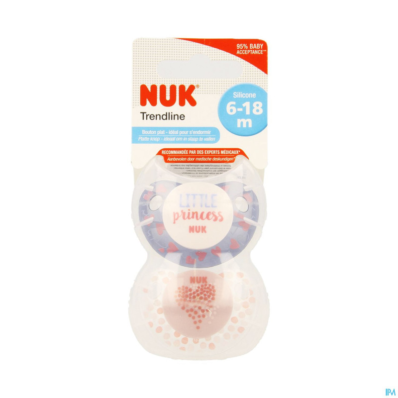 Nuk sucettes 2 trendline day fille 6-18m 2