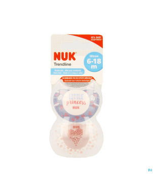 Nuk sucettes 2 trendline day fille 6-18m 2