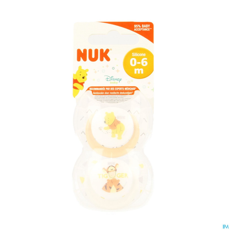 Nuk sucettes 1 trendline winnie 0-6m 2