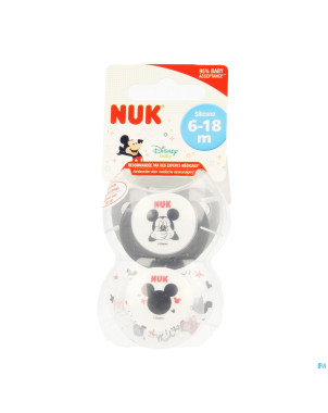 Nuk sucettes 2 trendline mickey 6-18m 2