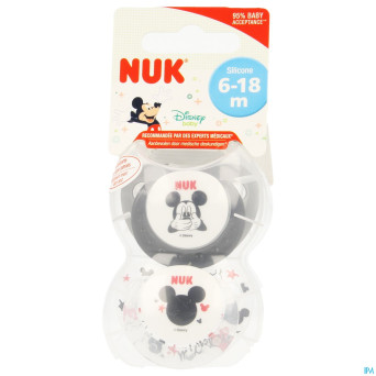 Nuk sucettes 2 trendline mickey 6-18m 2