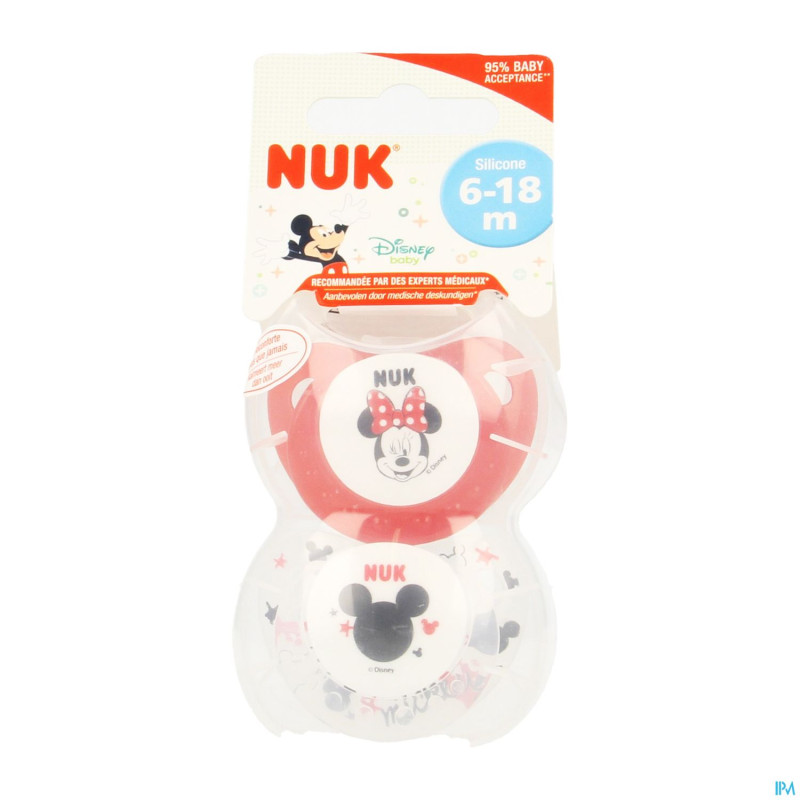 Nuk sucettes 2 trendline minnie 6-18m 2