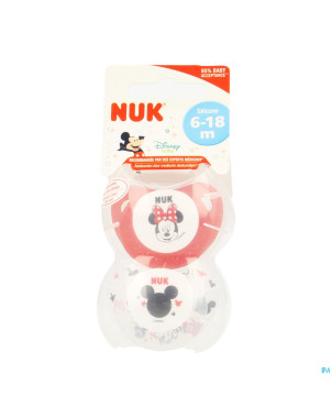 Nuk sucettes 2 trendline minnie 6-18m 2