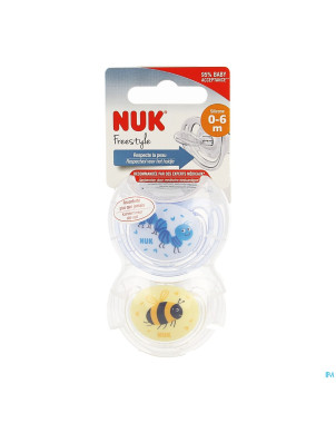 Nuk sucettes 1 freestyle garcon 0-6m 2