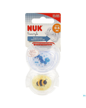 Nuk sucettes 1 freestyle garcon 0-6m 2