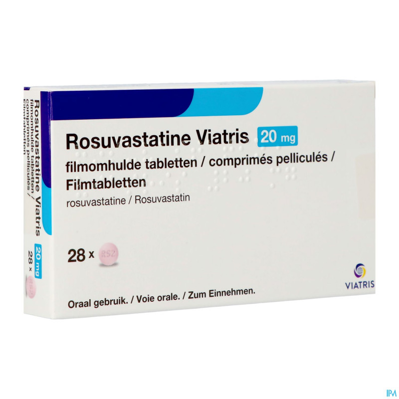 Rosuvastatine viatris 20mg comp pell 28