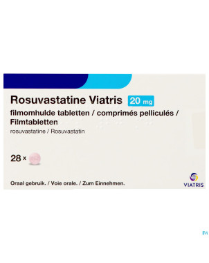 Rosuvastatine viatris 20mg comp pell 28