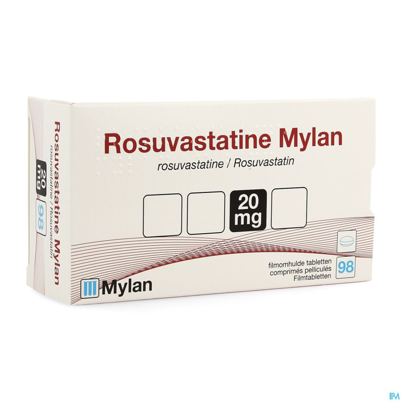Rosuvastatine viatris 20mg comp pell 98