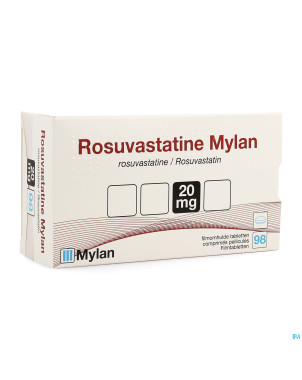 Rosuvastatine viatris 20mg comp pell 98