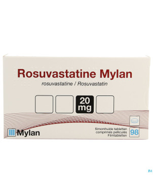 Rosuvastatine viatris 20mg comp pell 98