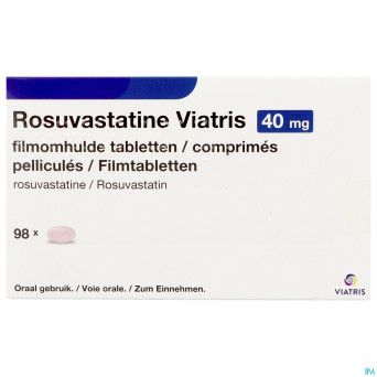 Rosuvastatine viatris 40mg comp pell 98