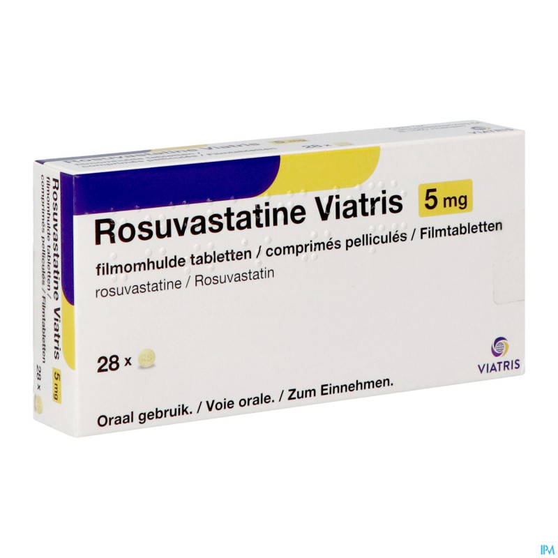 Rosuvastatine viatris 5mg comp pell 28